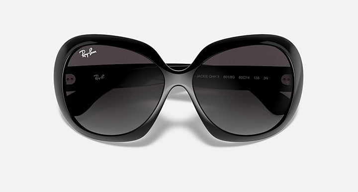 Ray-Ban JACKIE OHH II Black with Grey Gradient Gradient lenses - Closed Front