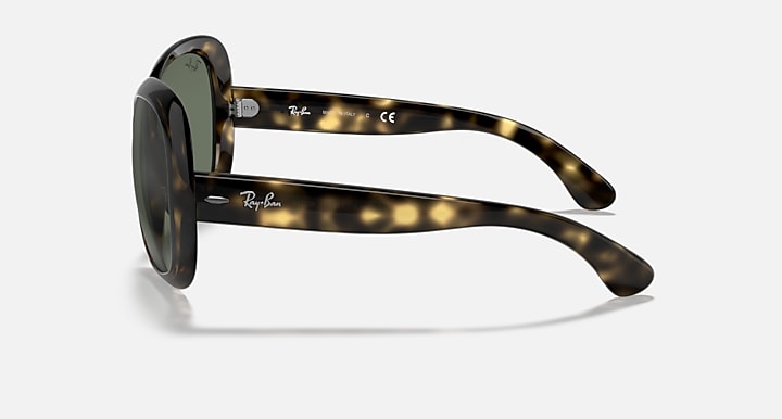 Ray-Ban JACKIE OHH II Light Havana with Green Classic Solid Color lenses - Lateral