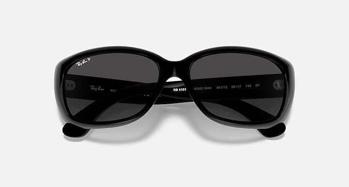 Ray-Ban JACKIE OHH Black with Grey Polarized Gradient lenses - Closed Front
