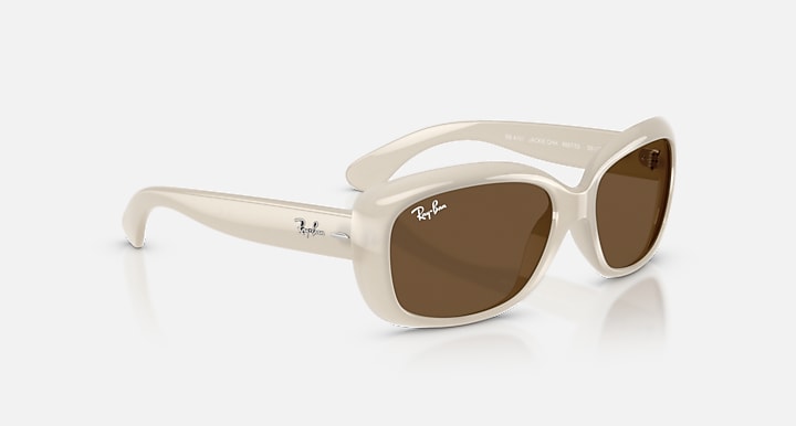 Ray-Ban JACKIE OHH Opal Ivory with Dark Brown Solid Color lenses - Alternative