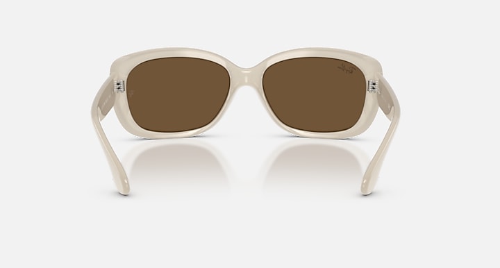 Ray-Ban JACKIE OHH Opal Ivory with Dark Brown Solid Color lenses - Back