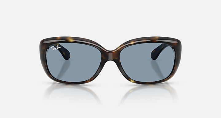 Ray-Ban JACKIE OHH Light Havana with Blue Solid Color lenses - Front