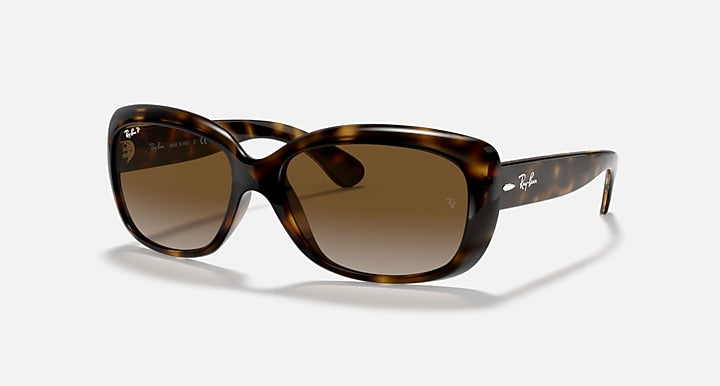 Ray-Ban JACKIE OHH Light Havana with Brown Polarized Gradient lenses - Quarter