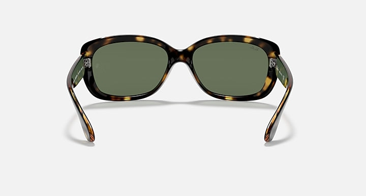 Ray-Ban JACKIE OHH Light Havana with Green Solid Color lenses - Back