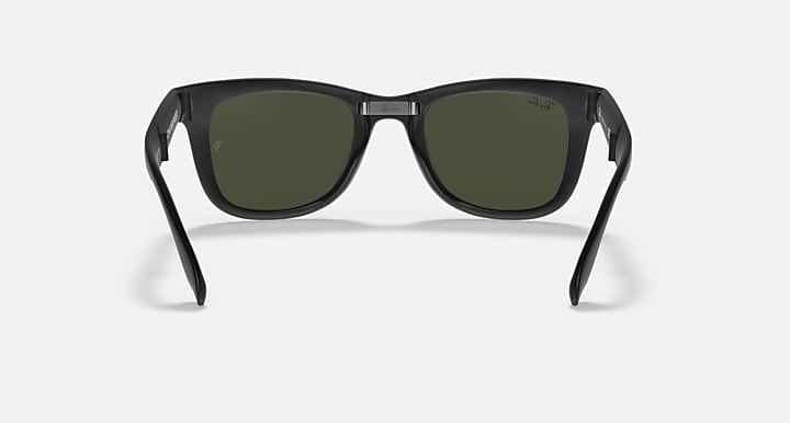 Ray-Ban WAYFARER FOLDING CLASSIC Black with G-15 Green Solid Color lenses - Back