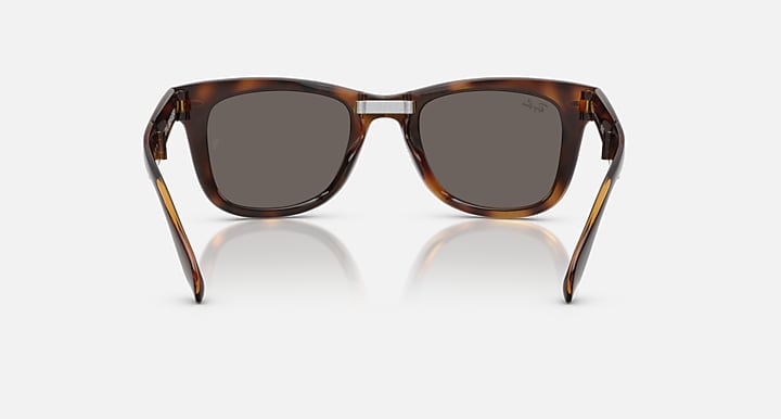 Ray-Ban WAYFARER FOLDING CLASSIC Havana with Dark Grey Solid Color lenses - Back