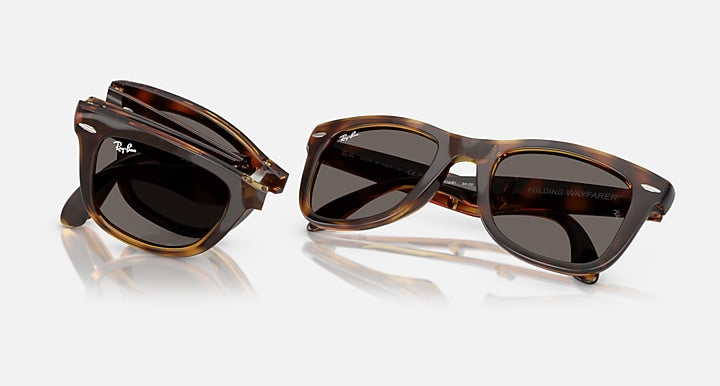Ray-Ban WAYFARER FOLDING CLASSIC Havana with Dark Grey Solid Color lenses - Folding Group