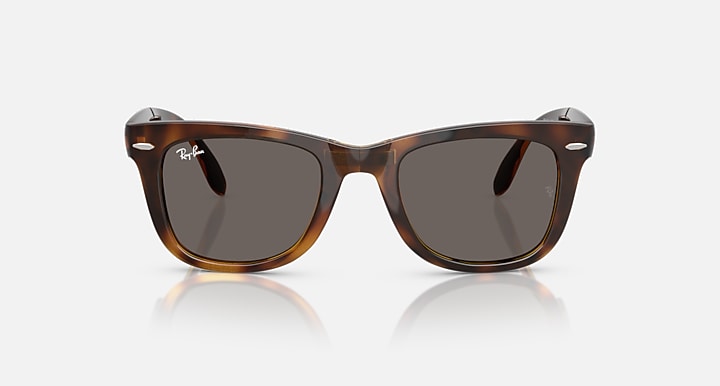 Ray-Ban WAYFARER FOLDING CLASSIC Havana with Dark Grey Solid Color lenses - Front