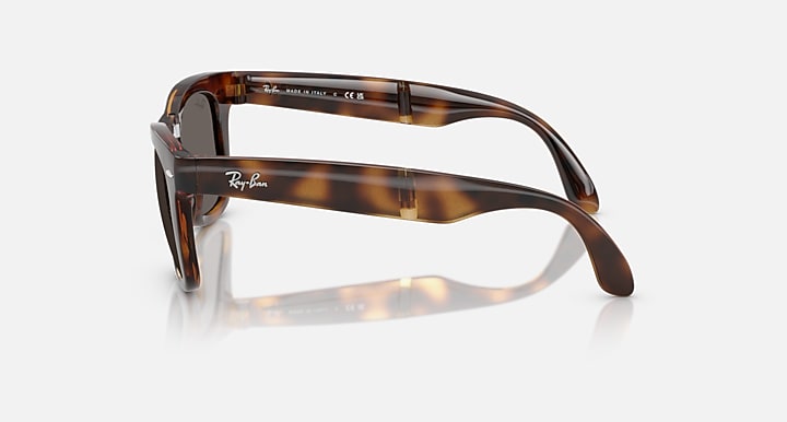 Ray-Ban WAYFARER FOLDING CLASSIC Havana with Dark Grey Solid Color lenses - Lateral