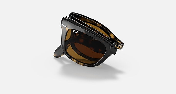 Ray-Ban WAYFARER FOLDING CLASSIC Light Havana with B-15 Brown Solid Color lenses - Folding