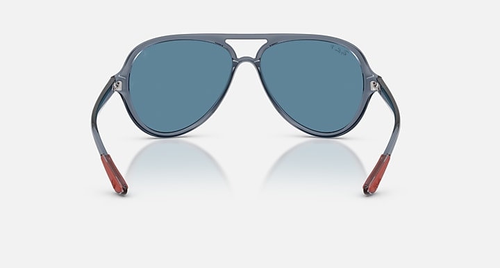 Ray-Ban SCUDERIA FERRARI MONZA LTD Transparent Blue with Blue Polarized+ Polarized+ lenses - Back