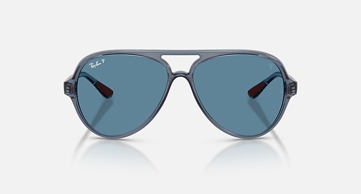 Ray-Ban SCUDERIA FERRARI MONZA LTD Transparent Blue with Blue Polarized+ Polarized+ lenses - Front