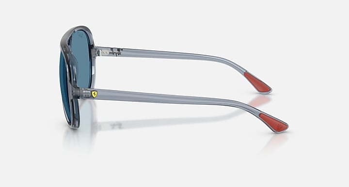 Ray-Ban SCUDERIA FERRARI MONZA LTD Transparent Blue with Blue Polarized+ Polarized+ lenses - Lateral