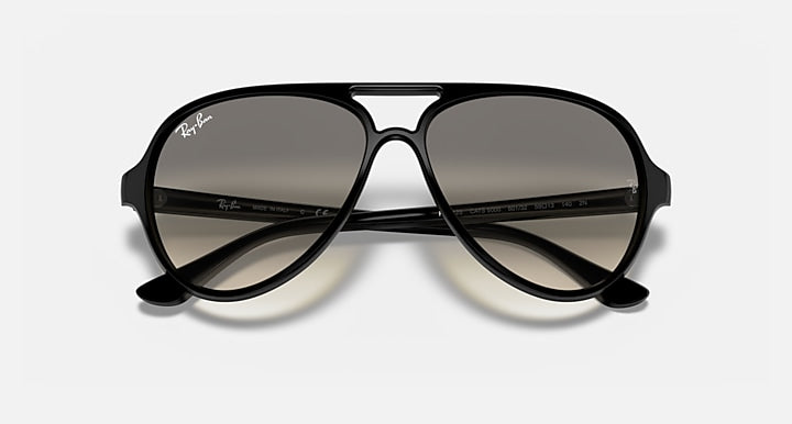 Ray-Ban CATS 5000 CLASSIC Black with Light Grey Gradient Gradient lenses - Closed Front