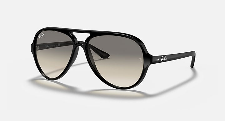 Ray-Ban CATS 5000 CLASSIC Black with Light Grey Gradient Gradient lenses - Quarter