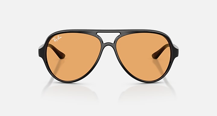 Ray-Ban CATS 5000 CLASSIC SUMMER CAPSULE Black with Orange Solid Color lenses - Front