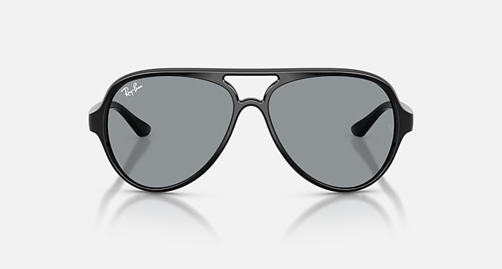 Ray-Ban CATS 5000 CLASSIC SUMMER CAPSULE Black with Grey Solid Color lenses - Front