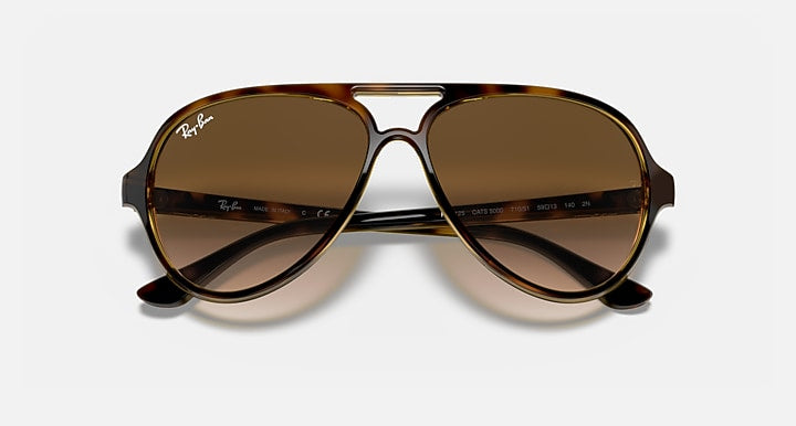 Ray-Ban CATS 5000 CLASSIC Light Havana with Light Brown Gradient Gradient lenses - Closed Front