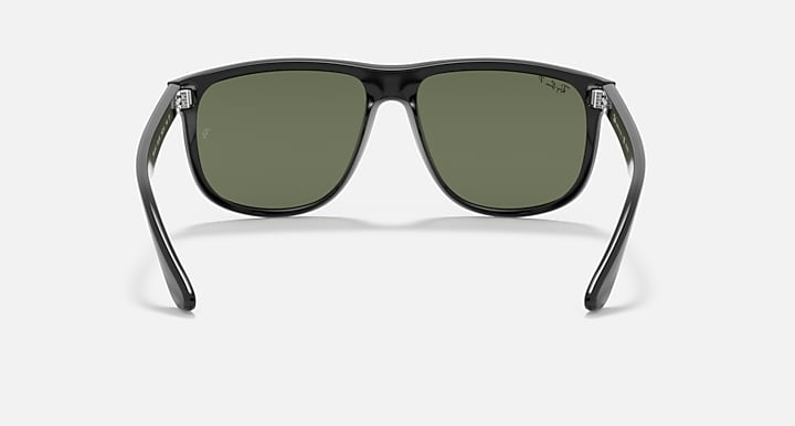 Ray-Ban BOYFRIEND Black with Dark Green Polarized Solid Color lenses - Back
