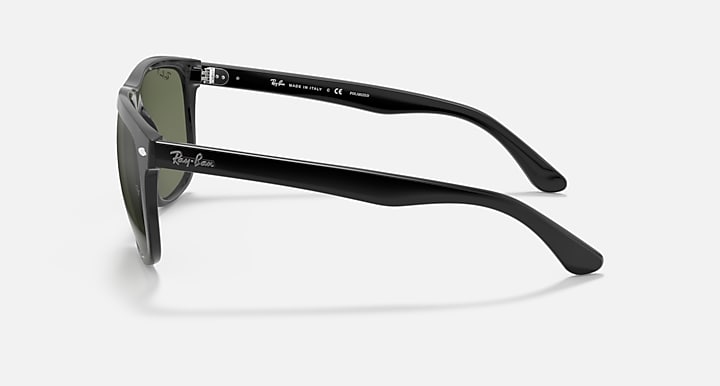 Ray-Ban BOYFRIEND Black with Dark Green Polarized Solid Color lenses - Lateral