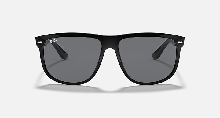 Ray-Ban BOYFRIEND Black with Grey Solid Color lenses - Front