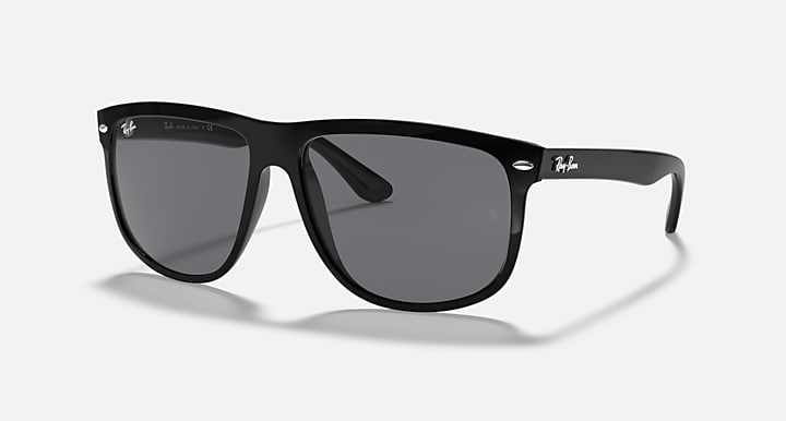 Ray-Ban BOYFRIEND Black with Grey Solid Color lenses - Quarter