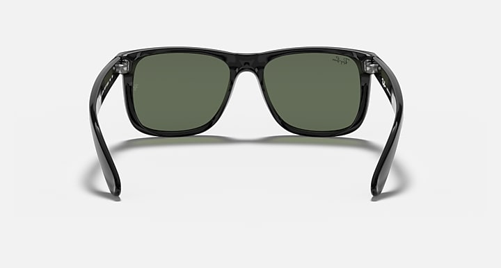 Ray-Ban JUSTIN CLASSIC Black with G-15 Green Solid Color lenses - Back
