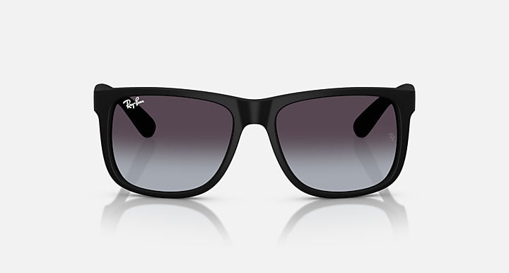 Ray-Ban JUSTIN CLASSIC Rubber Black; Black with Dark Grey Gradient lenses - Front