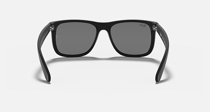 Ray-Ban JUSTIN COLOR MIX Rubber Black; Black with Grey Mirror Silver Solid Color - Mirror lenses - Back