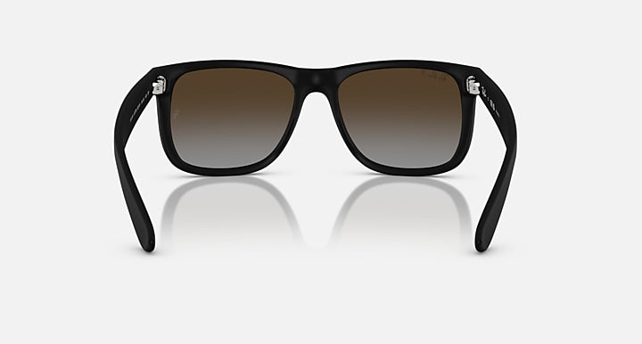 Ray-Ban JUSTIN CLASSIC Rubber Black with Polarized Light Grey Gradient Brow Gradient lenses - Back