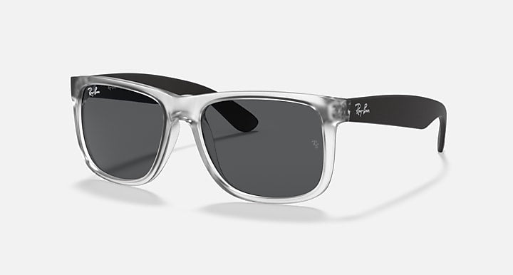 Ray-Ban JUSTIN COLOR MIX Transparent with Grey Solid Color lenses - Quarter