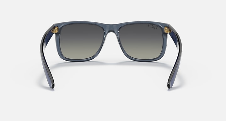 Ray-Ban JUSTIN CLASSIC Transparent Blue with Grey Polarized Gradient lenses - Back