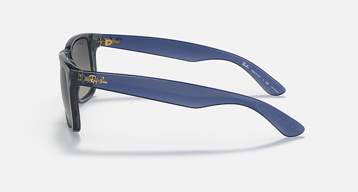 Ray-Ban JUSTIN CLASSIC Transparent Blue with Grey Polarized Gradient lenses - Lateral