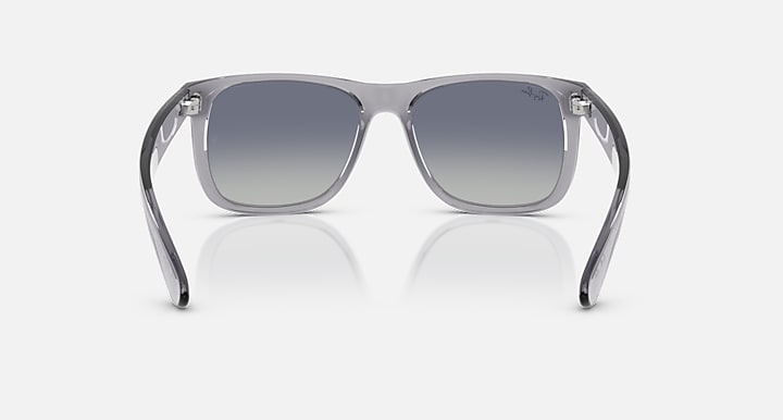 Ray-Ban JUSTIN CLASSIC Transparent Grey with Light Grey Gradient Dark Blue Gradient lenses - Back