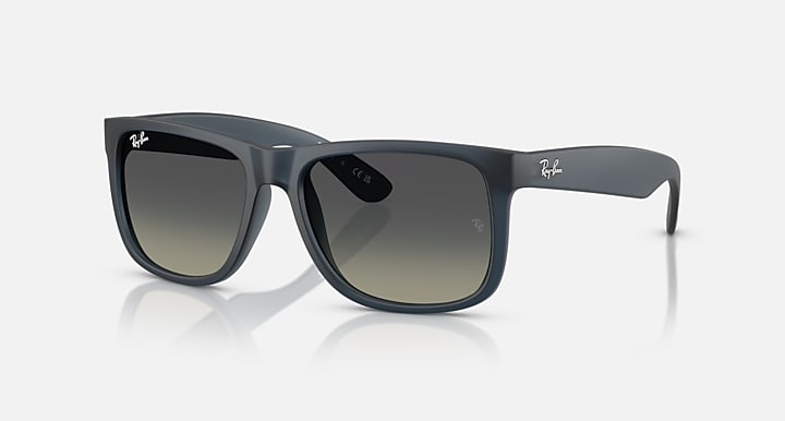 Ray-Ban JUSTIN CLASSIC Rubber Blue with Gradient Grey Gradient lenses - Quarter