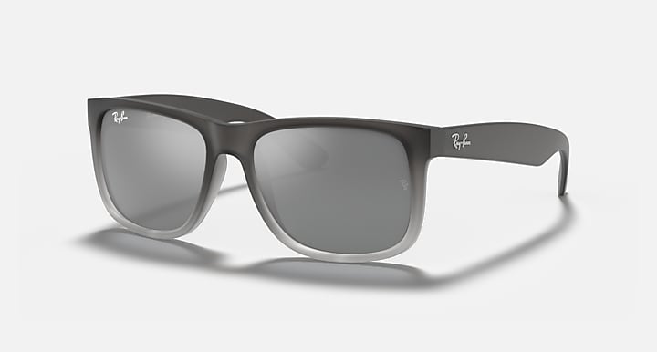Ray-Ban JUSTIN CLASSIC Grey with Grey Gradient Gradient - Mirror lenses - Quarter