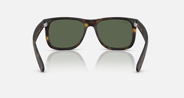 Ray-Ban JUSTIN CLASSIC Rubber Havana with Dark Green Solid Color lenses - Back