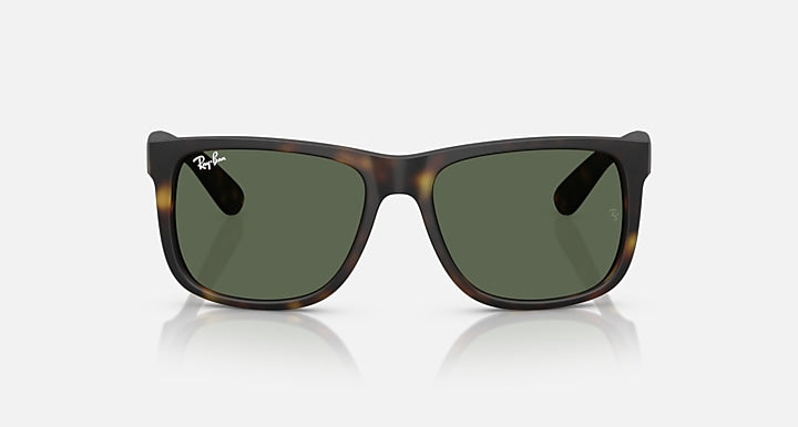 Ray-Ban JUSTIN CLASSIC Rubber Havana with Dark Green Solid Color lenses - Front
