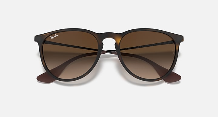 Ray-Ban ERIKA CLASSIC Havana; Gunmetal with Brown Gradient Gradient lenses - Closed Front