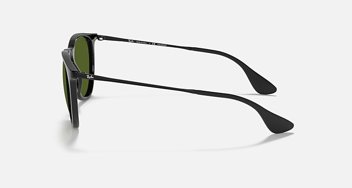 Ray-Ban ERIKA CLASSIC Black with G-15 Green Polarized Solid Color lenses - Lateral