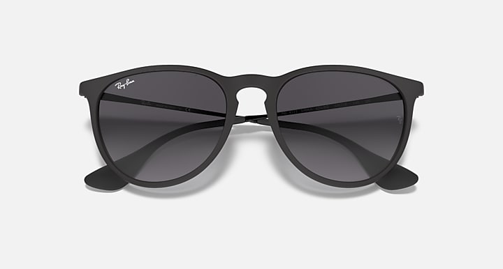 Ray-Ban ERIKA CLASSIC Rubber Black; Black with Grey Gradient Gradient lenses - Closed Front
