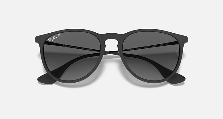 Ray-Ban ERIKA COLOR MIX Rubber Black; Black with Grey Polarized Gradient lenses - Closed Front
