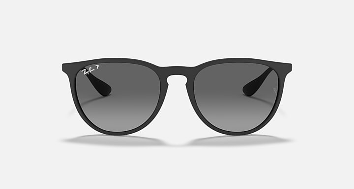 Ray-Ban ERIKA COLOR MIX Rubber Black; Black with Grey Polarized Gradient lenses - Front