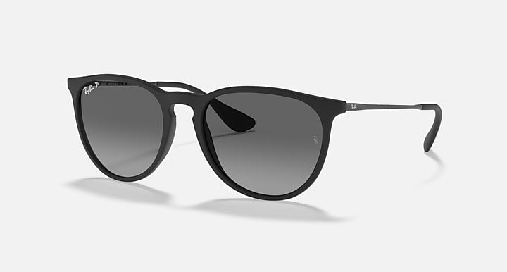 Ray-Ban ERIKA COLOR MIX Rubber Black; Black with Grey Polarized Gradient lenses - Quarter
