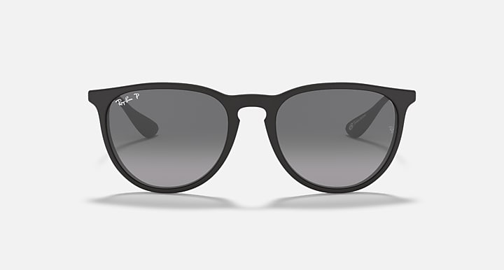 Ray-Ban ERIKA @COLLECTION Rubber Black; Gold with Black Polarized Gradient lenses - Front