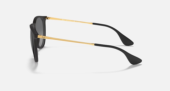 Ray-Ban ERIKA @COLLECTION Rubber Black; Gold with Black Polarized Gradient lenses - Lateral