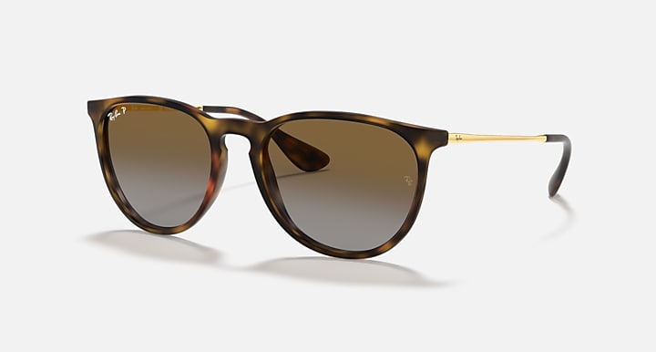 Ray-Ban ERIKA @COLLECTION Havana; Gold with Polarized Brown Gradient Gradient lenses - Quarter