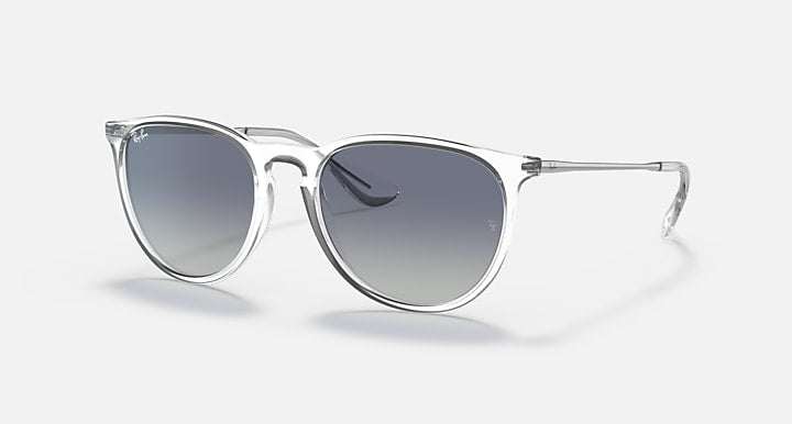 Ray-Ban ERIKA CLASSIC EXCLUSIVE Transparent; Silver with Blue Gradient Gradient lenses - Quarter