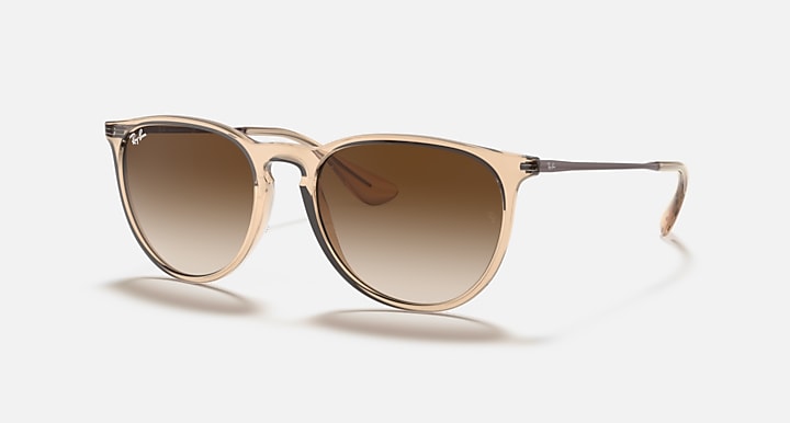 Ray-Ban ERIKA COLOR MIX Transparent Brown with Brown Gradient Gradient lenses - Quarter