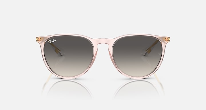 Ray-Ban ERIKA CLASSIC Transparent Pink; Gold with Grey Gradient lenses - Front